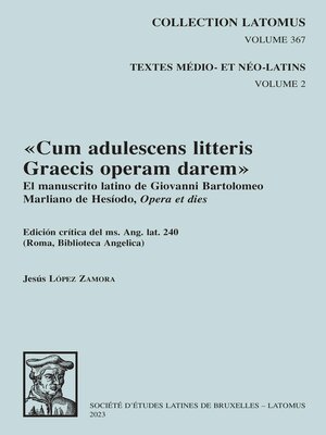 cover image of Cum adulescens litteris Graecis operam darem
